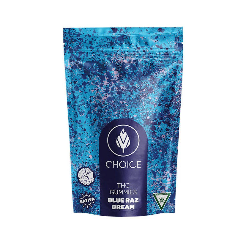 Choice - Blue Razz Dream 200mg Gummies