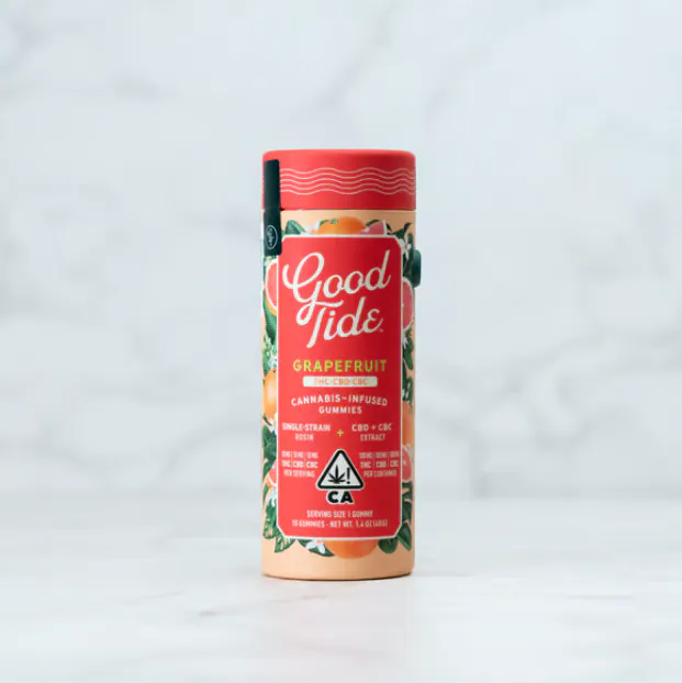 Grapefruit | 10mg THC: 10mg CBD: 10mg CBC | 10pk Rosin Gummies
