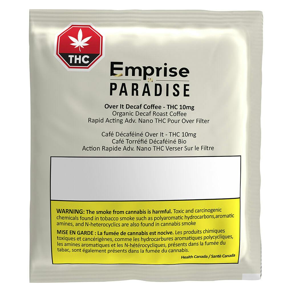 Emprise In Paradise - Over It Decaf Coffee - THC 10mg - Blend - 1 Pack
