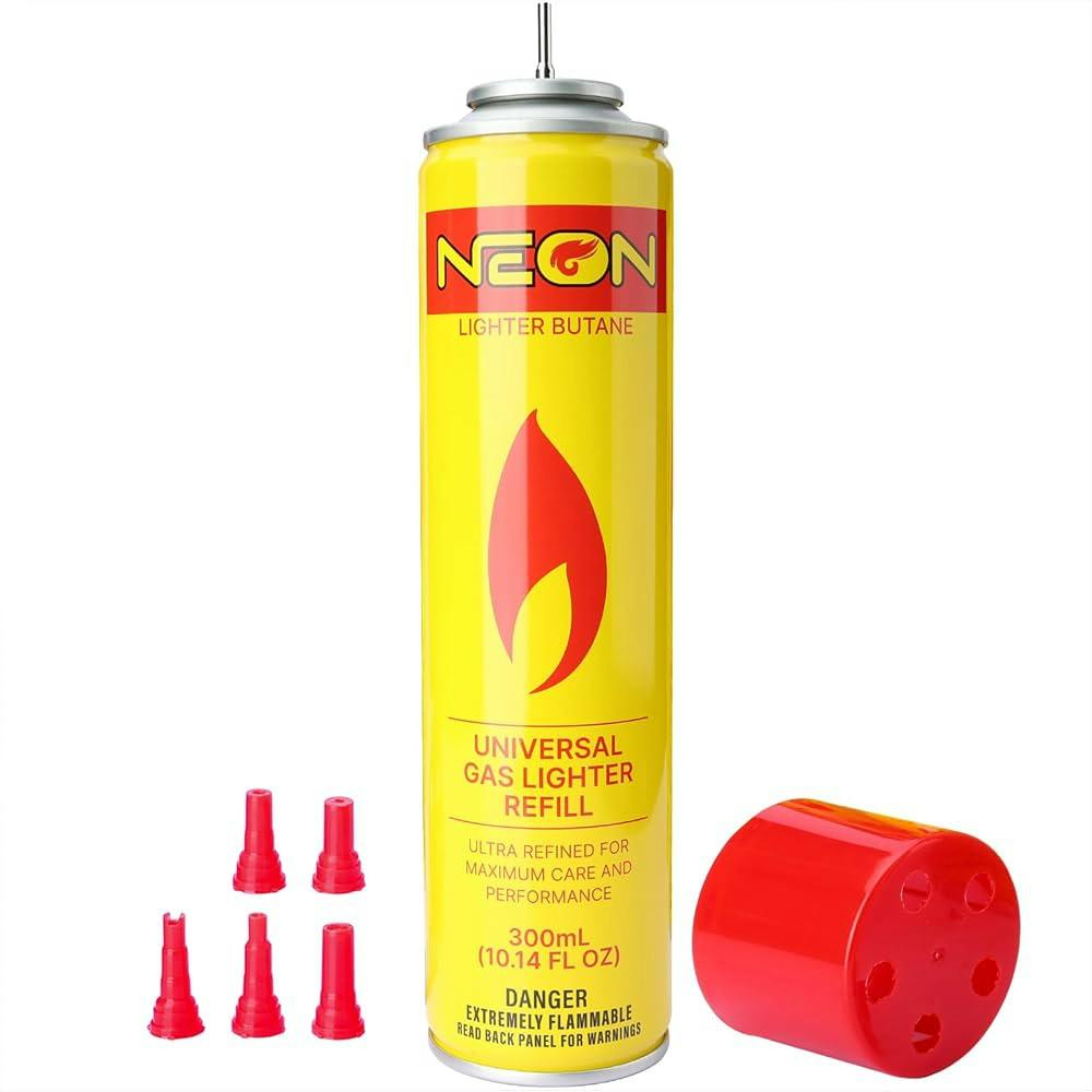 Neon Lighter Butane Refill 5x Refined 300ML