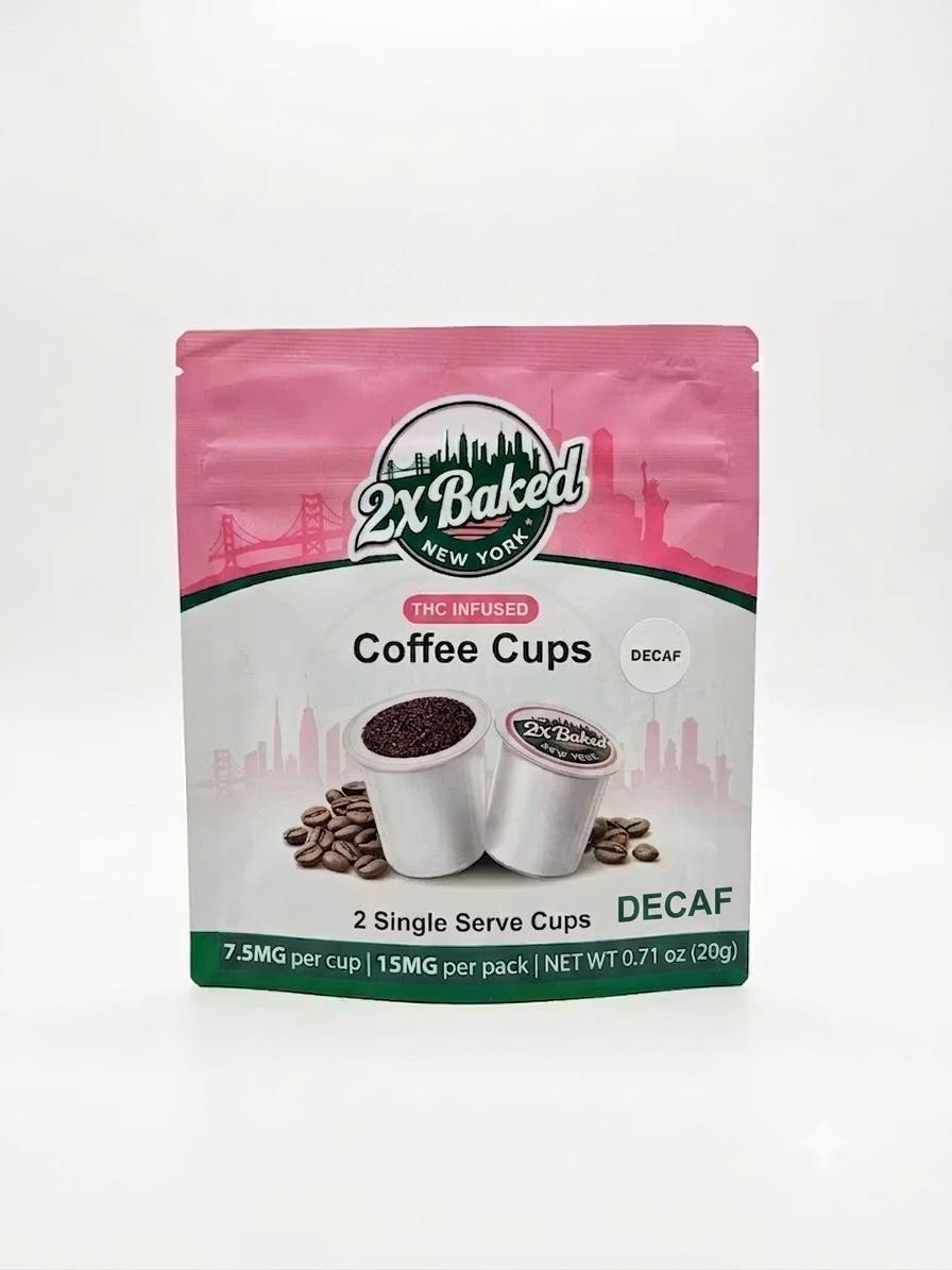 2X Baked | Decaf Coffee Cups | 15mg | 2cups