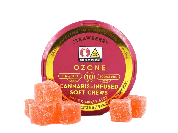 Ozone | Strawberries & Cream | Soft Chews | 10 Pack 100mg