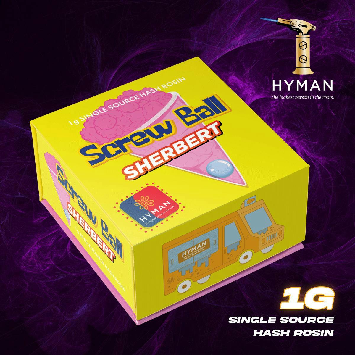 Hyman - 1g Hash Rosin - Screwball Sherbert