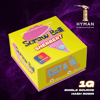 Hyman - 1g Hash Rosin - Screwball Sherbert - CONCENTRATES by HYMAN at King of Budz