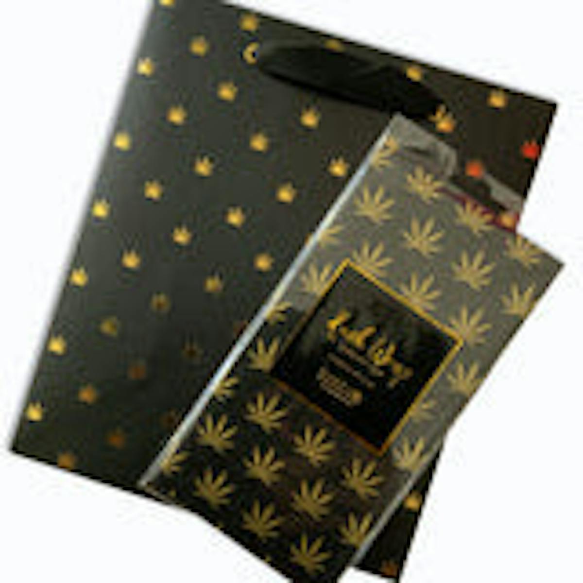 Photo of Kush Kards | Black & Gold Pot Leaf – Gift Bag & Tissue Paper