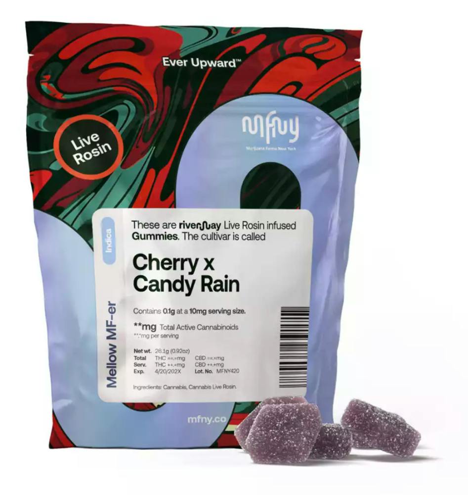 MFNY Edible Gummies Cherry x Candy Rain Live Rosin