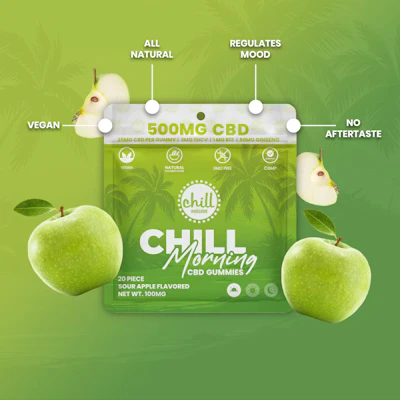 Chill Medicated - 500mg CBD Gummies - Green Apple