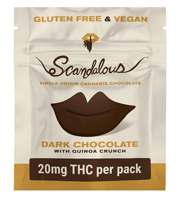 Scandalous Dark Chocolate With Quinoa Crunch 2pk 20mg