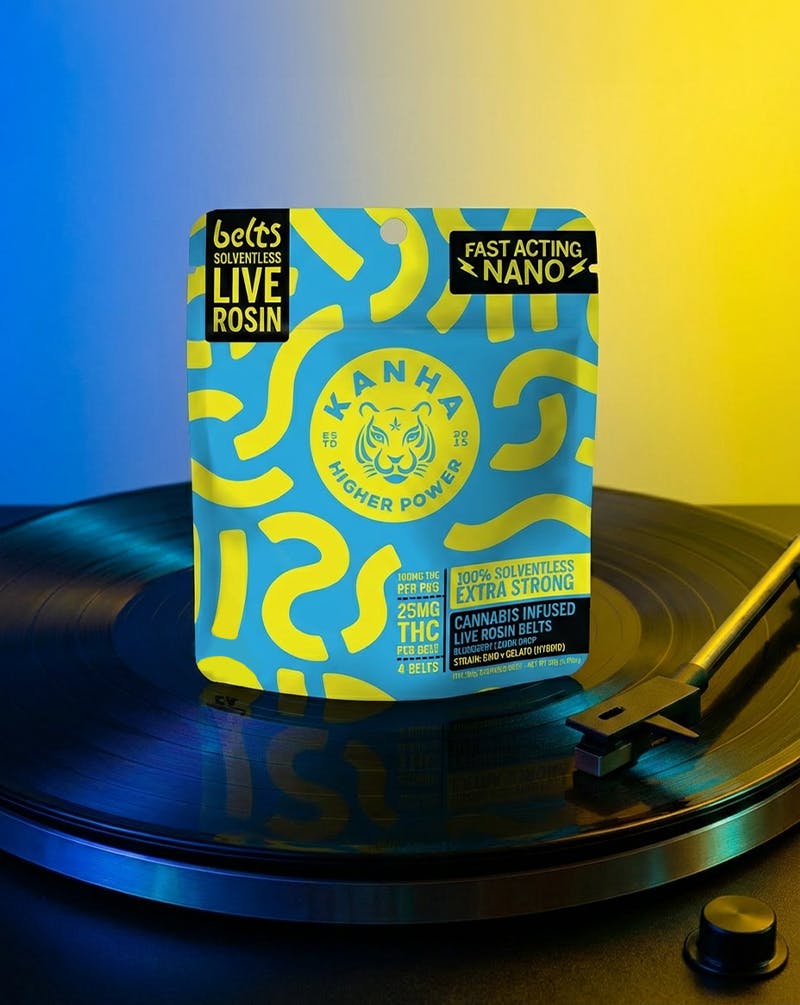 Product Blueberry Lemon Drop Solventless Rosin Belts 4-pack