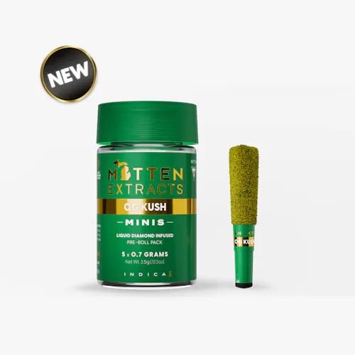 OG Kush .7g Infused Pre-Roll Minis – 5 Pack-active