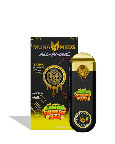 Muha Meds - 2g Disposable - Lemon Cherry Fizz - DISPOSABLES by Muha Meds at King of Budz