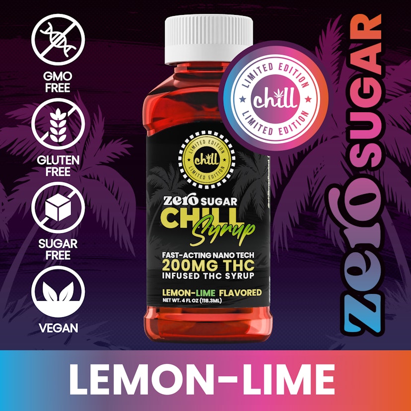 Chill Zero Sugar - Lemon Lime 200mg THC Syrup