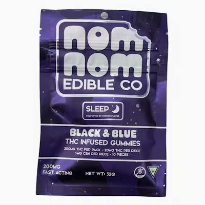 Black & Blue - Sleep 200MG by Nom Nom Edible Co. – Edibles at Gatsby Cannabis