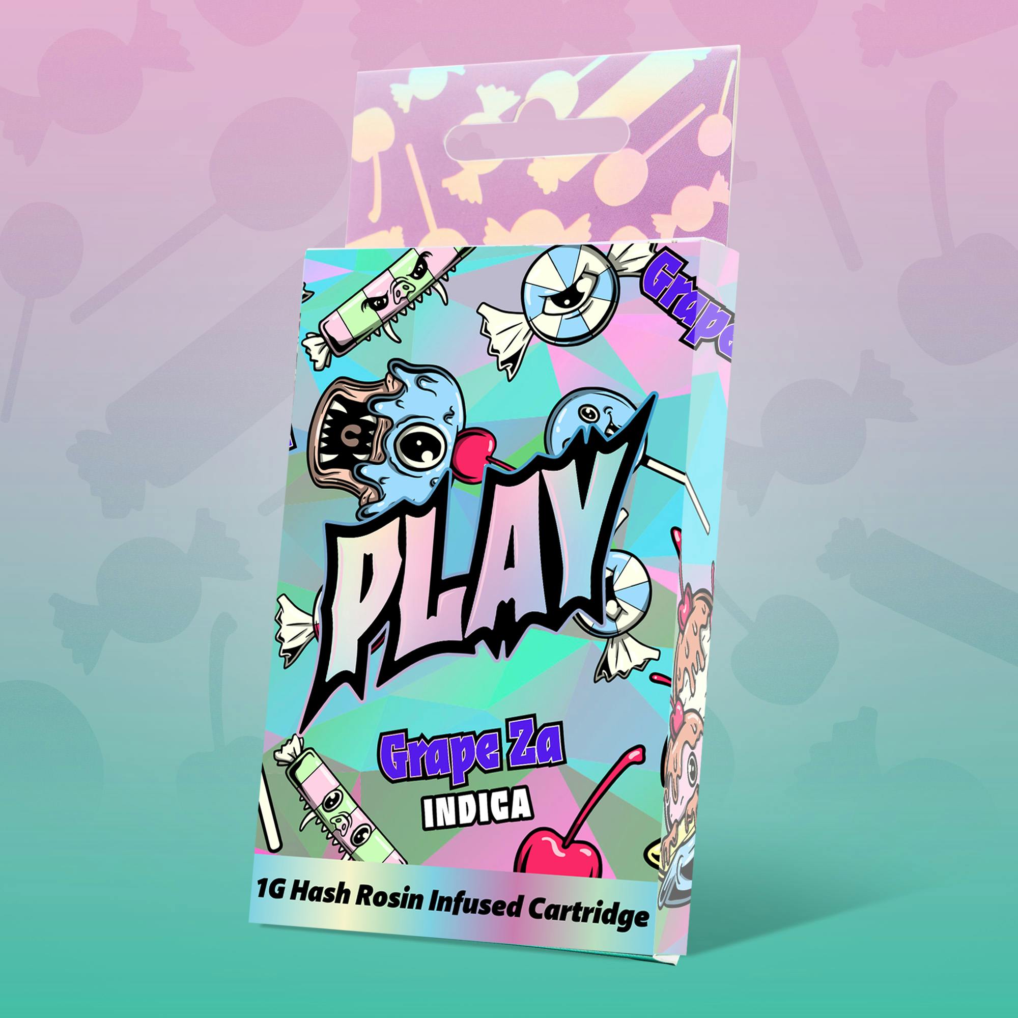 Product: Play | Grape Za | 1g | Hash Rosin Cartridge