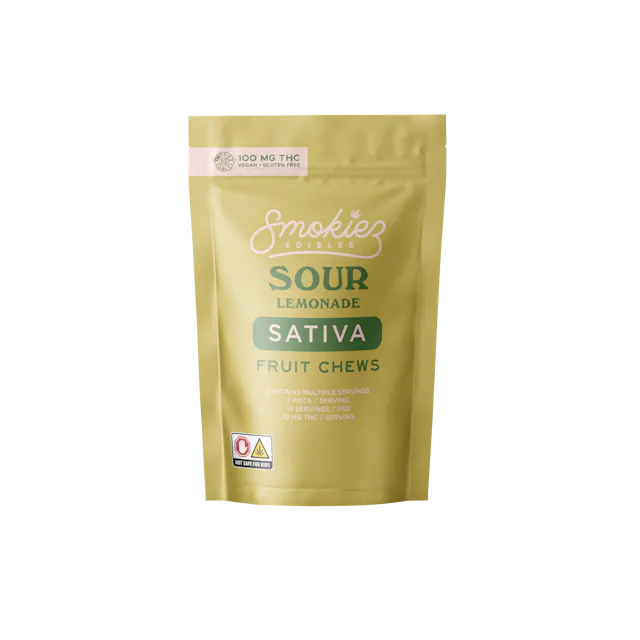 Smokiez Edibles Smokiez Gummies Sour Lemonade 10pk/100mg (sativa, 1g)