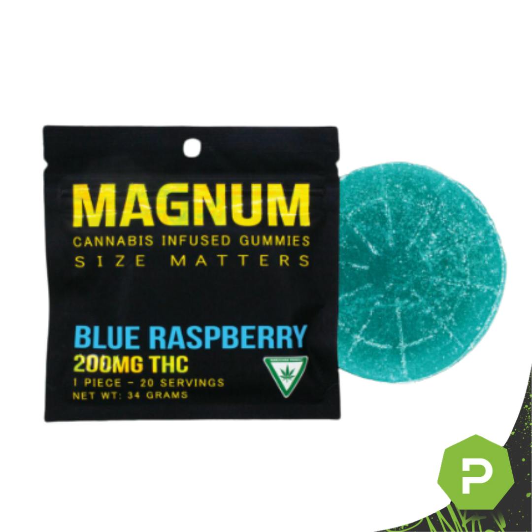 Magnum Magnum | 200mg Gummies | Blue Raspberry - Puff Cannabis
