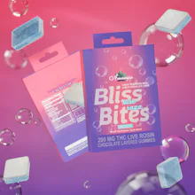 Bliss Bites - 200mg Hash Rosin Chocolate Layered Gummies - Blue Razz