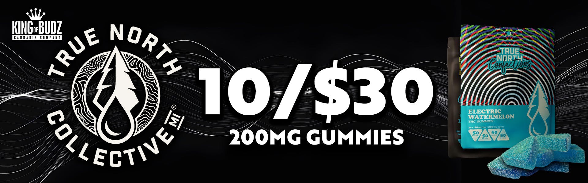 True North 200mg Gummies 10 For $30