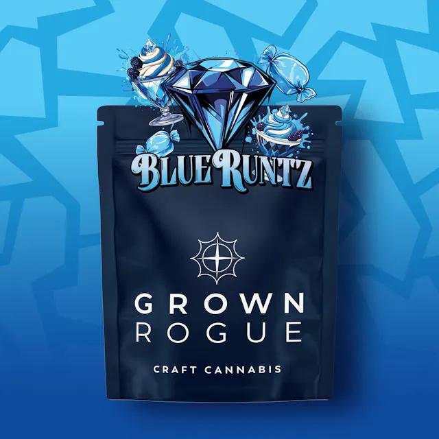 Grown Rogue Flower Blue Runtz 3.5g (indica, whole flower)