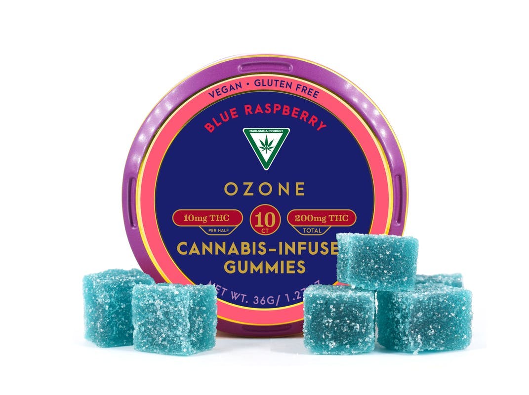 Ozone Blue Raspberry Soft Chews [10pk] (100mg)