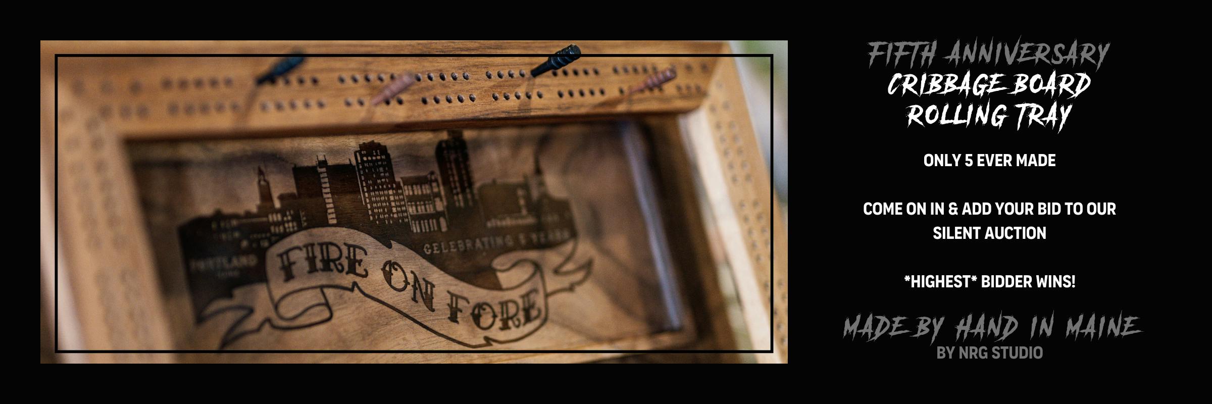 Cribbage board rolling tray handmade in Maine. Proudly local & independent, featuring Maine-made cannabis products.