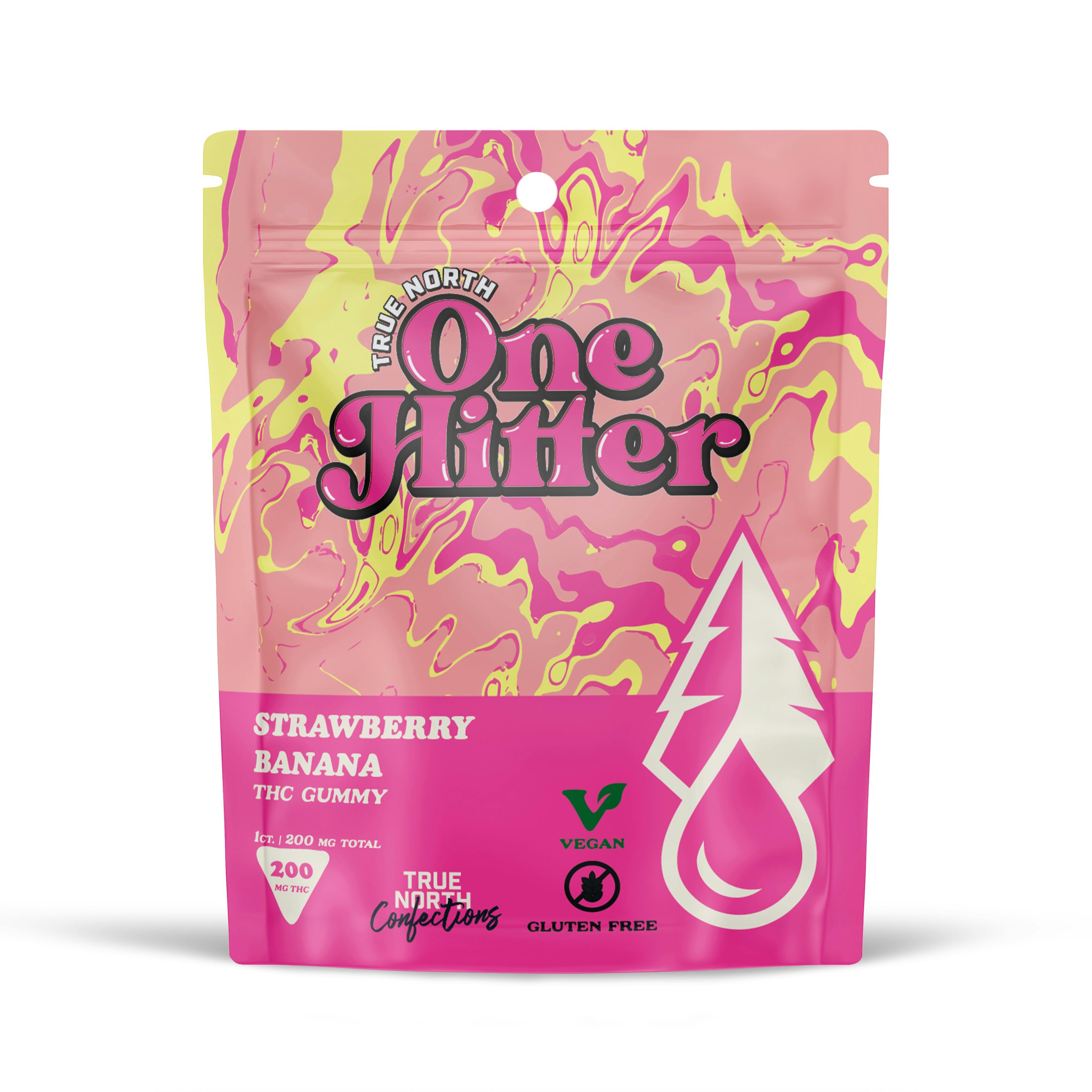 True North Confections - One Hitter Single Gummy - (200mg) - **STRAWBERRY BANANA** (5/$15)