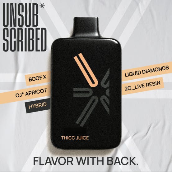 Product: Thicc Juice | 2g | Disposable | Liquid Diamonds & Live Resin | Unsubscribed