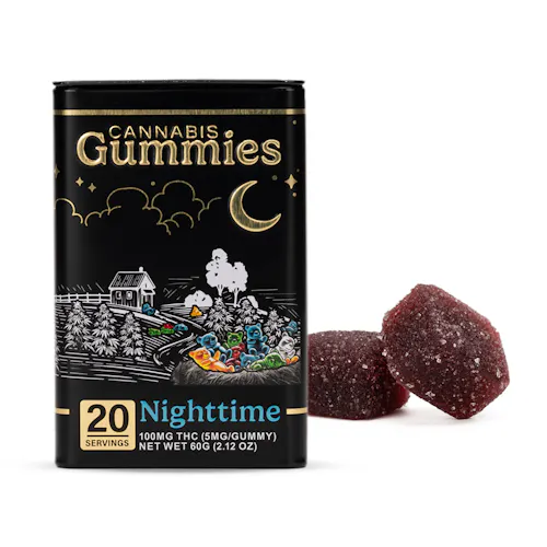 Sour Grape Gummies Nighttime 5mgTHC2.5 CBD2.5 CBN-active