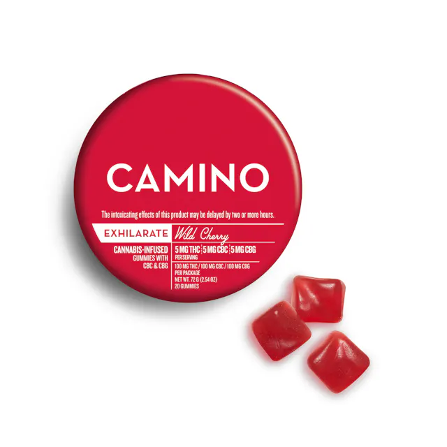 Camino Gummies Exhilerate-Wild Cherry 1 THC : 1 CBC : 1 CBG 20pk/100mg (sativa, 2.8g)