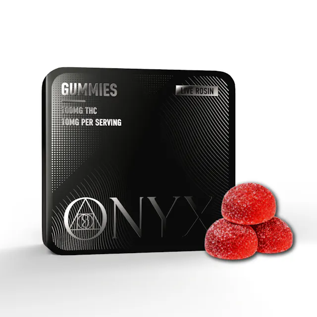 Onyx Live Rosin Gummies Tropical Gush 10pk/100mg (hybrid, 2.8g)