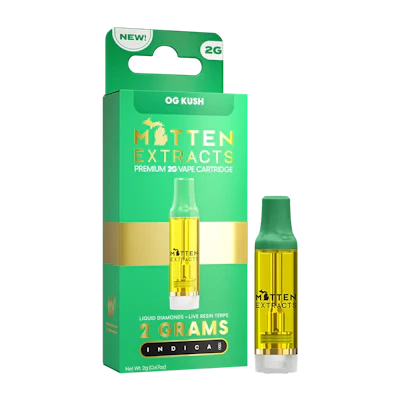 Mitten Extracts - 2g Cart - OG Kush (I) - CARTRIDGES by Mitten Extracts at King of Budz