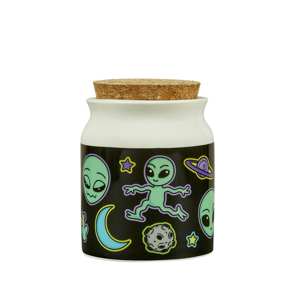Fashioncraft - ceramic stash jar - mini alien spaceship