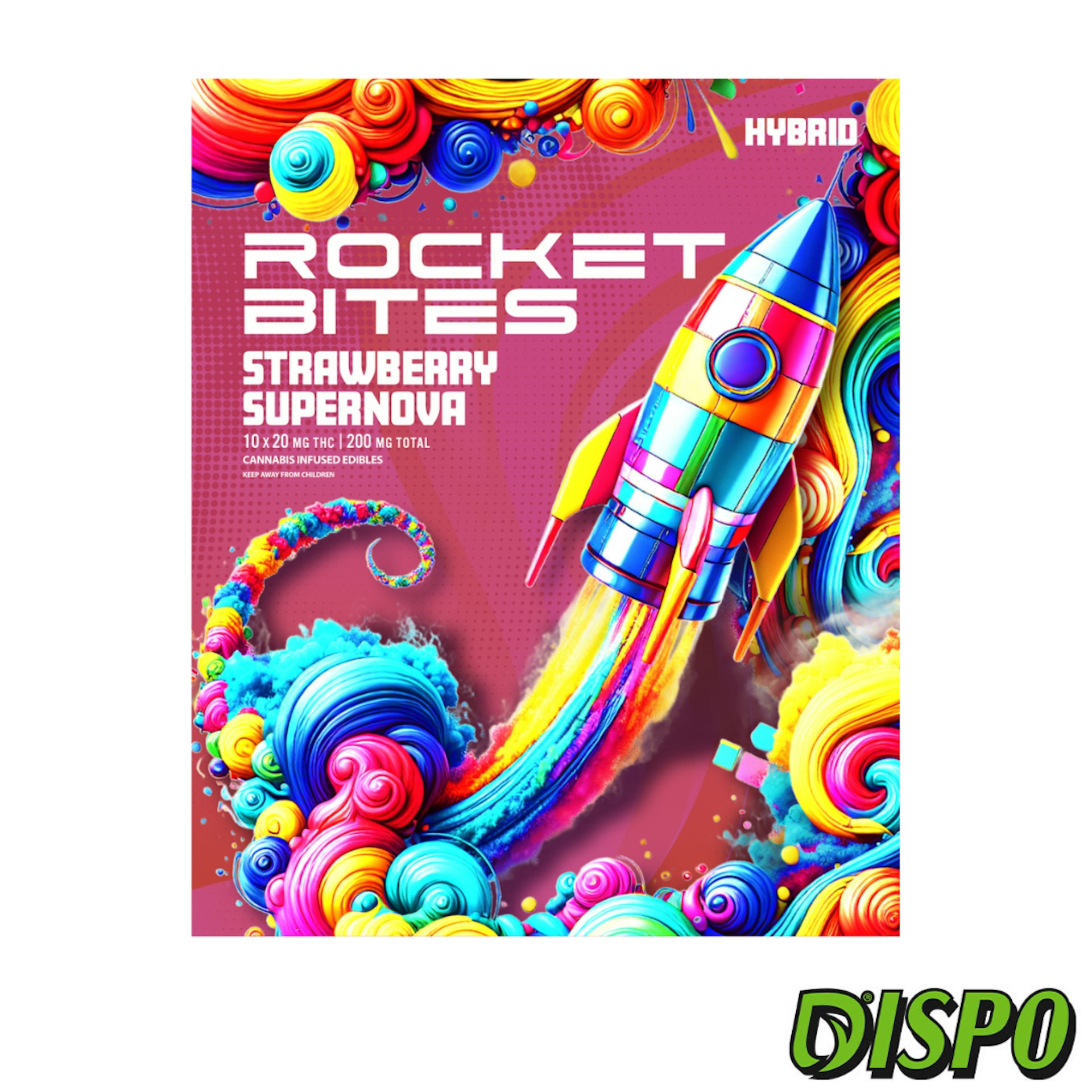 Rocket Bites - Strawberry Super Nova 200mg Gummies
