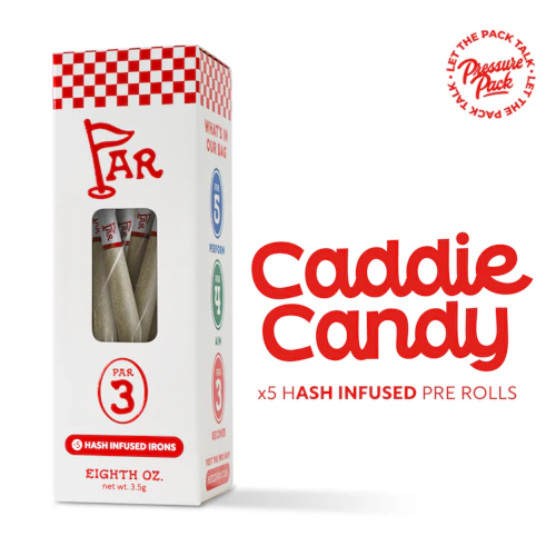 PAR x Pressure Pack - 5-Pack .7g Hash Infused Prerolls - Caddie Candy