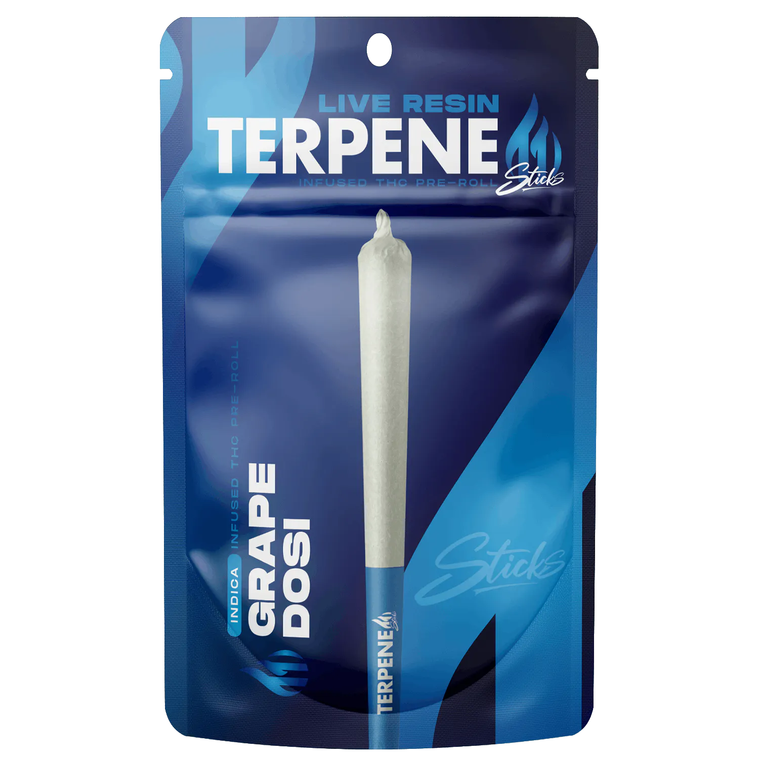 Terpene Sticks | Grape Dosi Live Resin Infused Pre-Roll | Grand