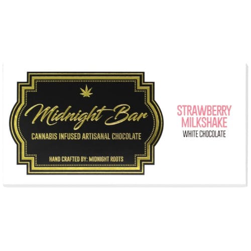 Product: Midnight Roots | Strawberry Milkshake 200mg Chocolate Bar