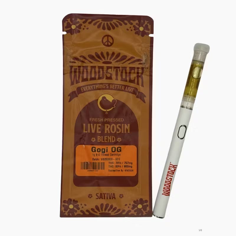 woodstock tobacco WOODSTOCK WOODSTOCK - Gogi OG - Live Rosin Vape Cartridge - 1g