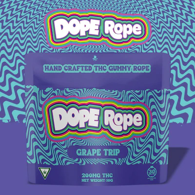 Dope Rope - 200mg Gummies - Grape Trip