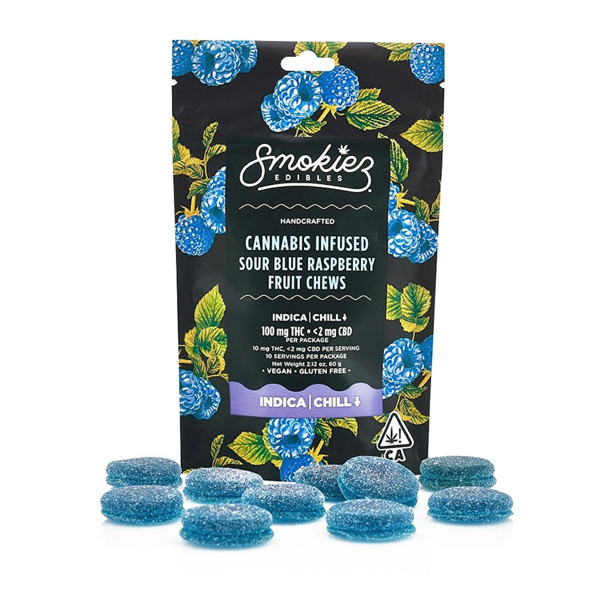 Photo of Smokiez | Gummies | Sour Blue Raspberry (Indica)