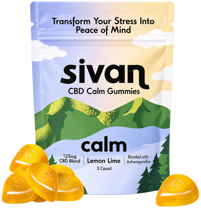Sivan CBD Blend Gummies Calm Lemon Lime 5ct (hybrid)