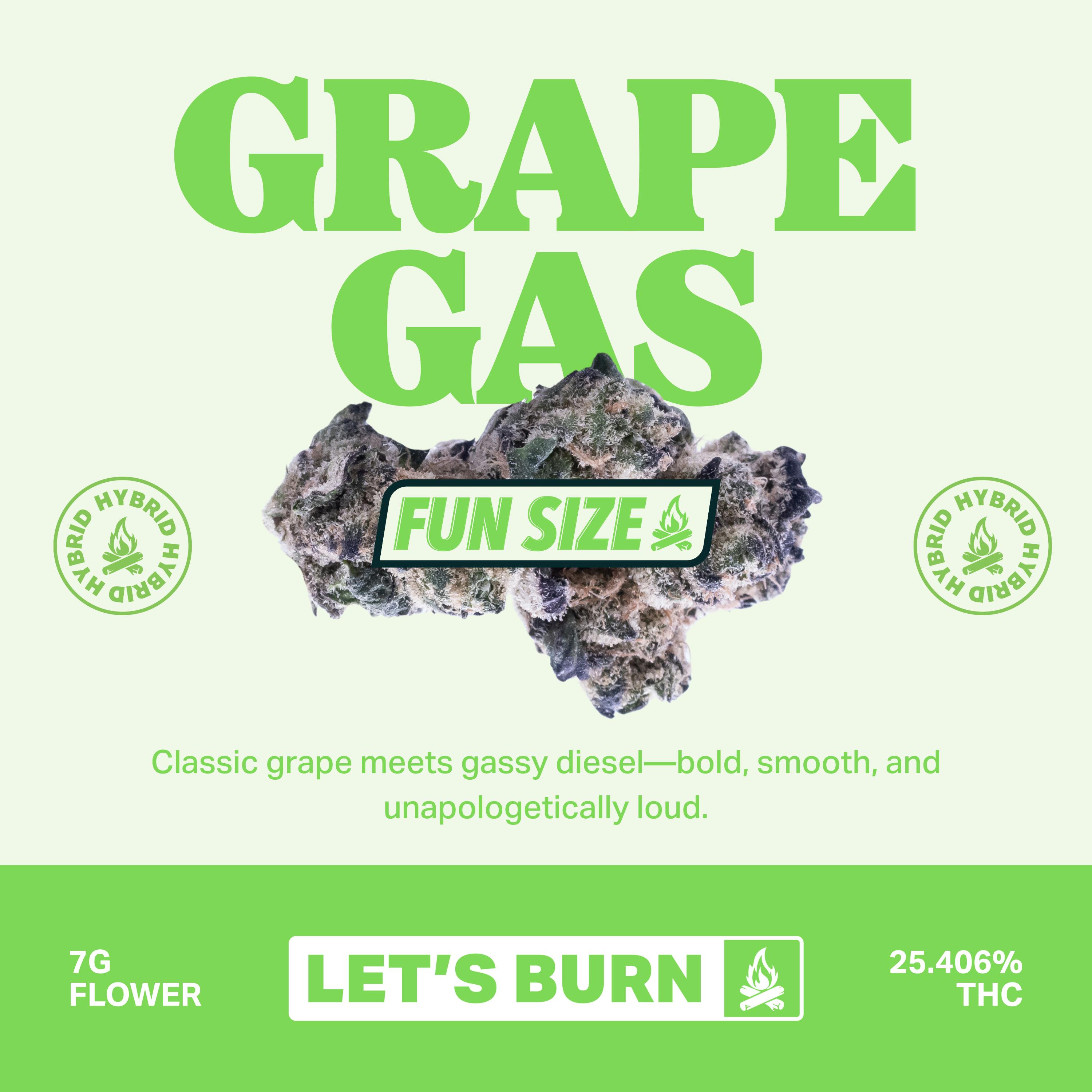 Let's Burn Grape Gas 7g Fun Size Budz 0059 at Sara's Dispensary LLC