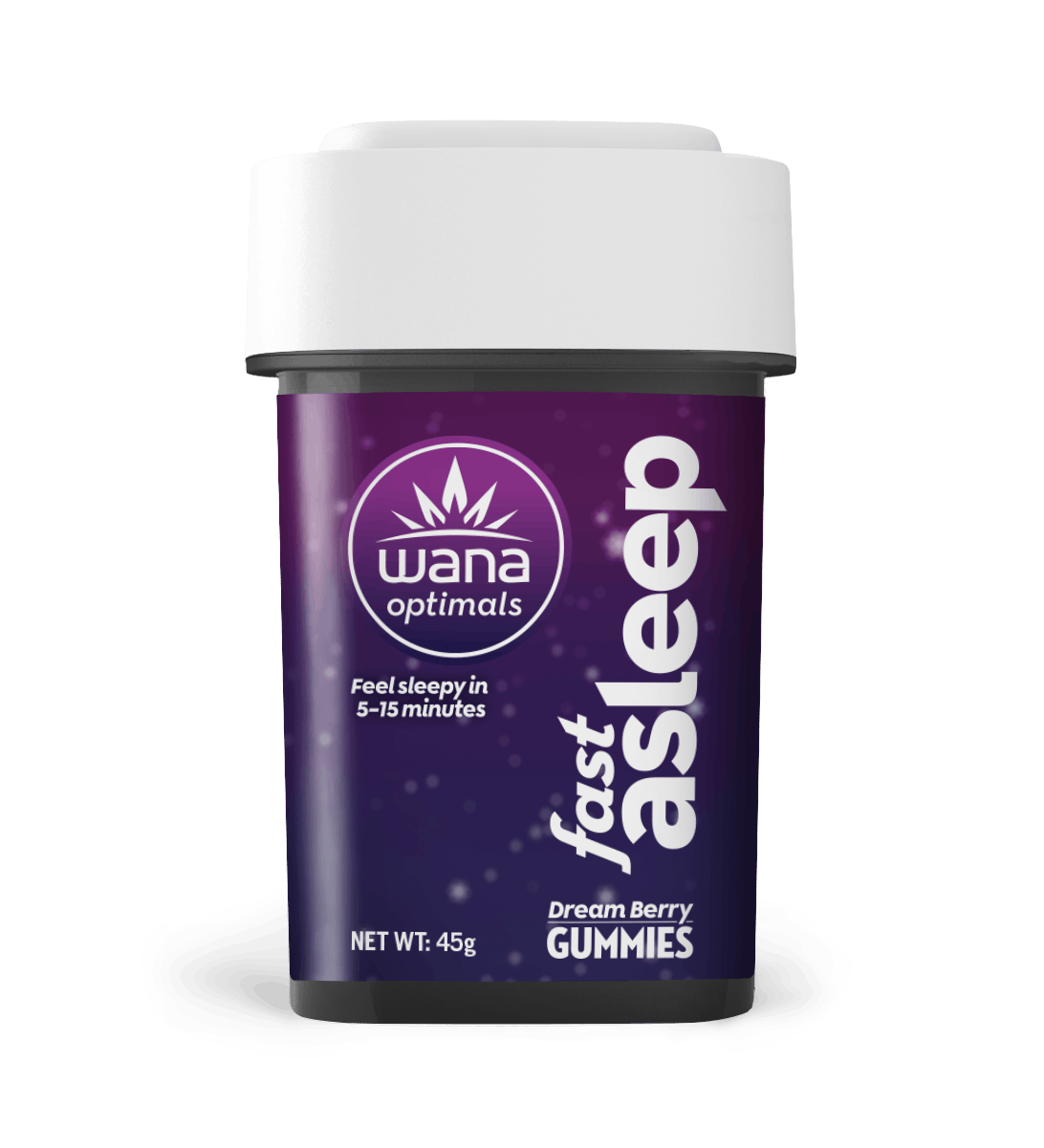 Wana - 20mg THC:100mg CBD:200mg CBG:50mg CBN:50mg Stay Asleep - Dream Berry