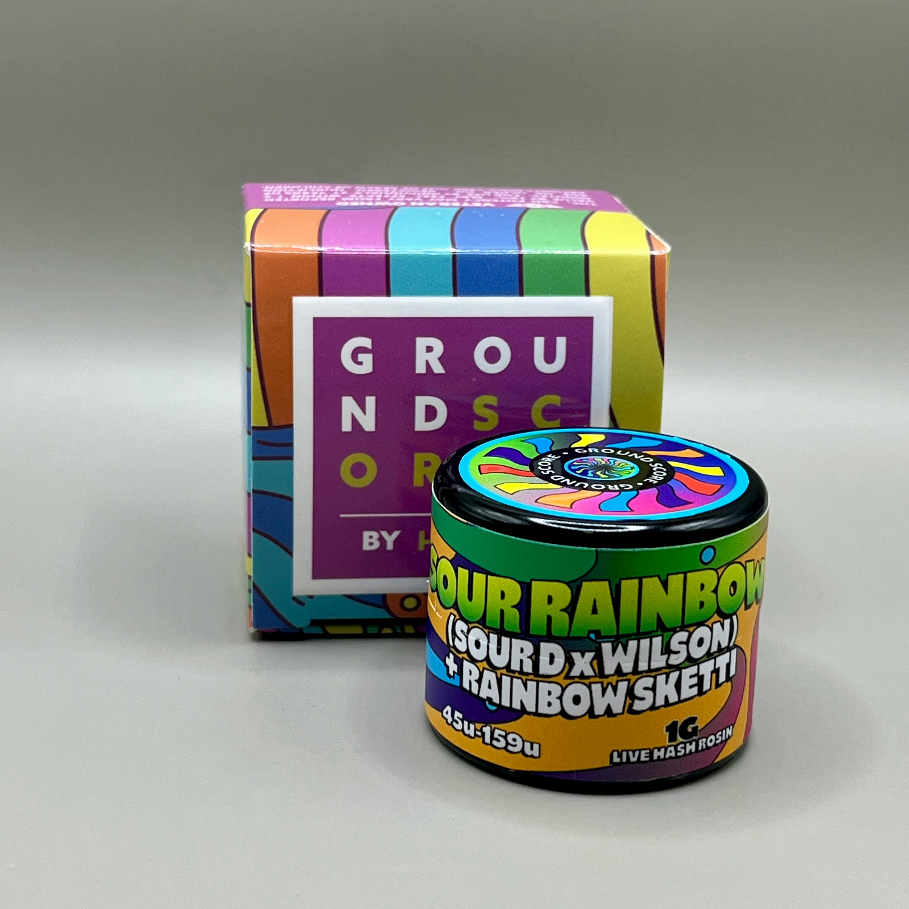 Hunna - 1g Live Hash Rosin Ground Score - Sour Rainbow