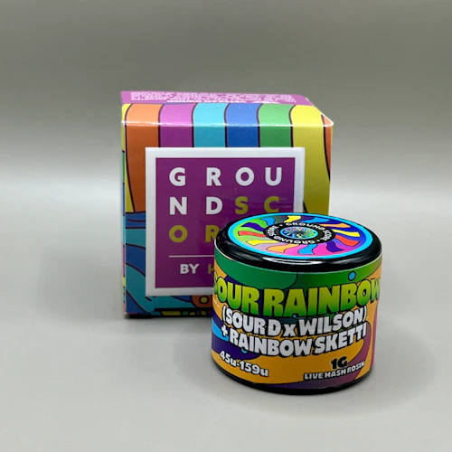 Hunna - 1g Live Hash Rosin Ground Score - Sour Rainbow