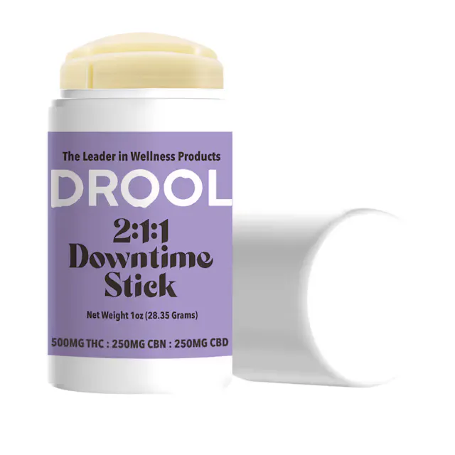Drool Downtime Stick 2 THC : 1 CBN : 1 CBD 500mg (indica, sticks roll ons, 5g)