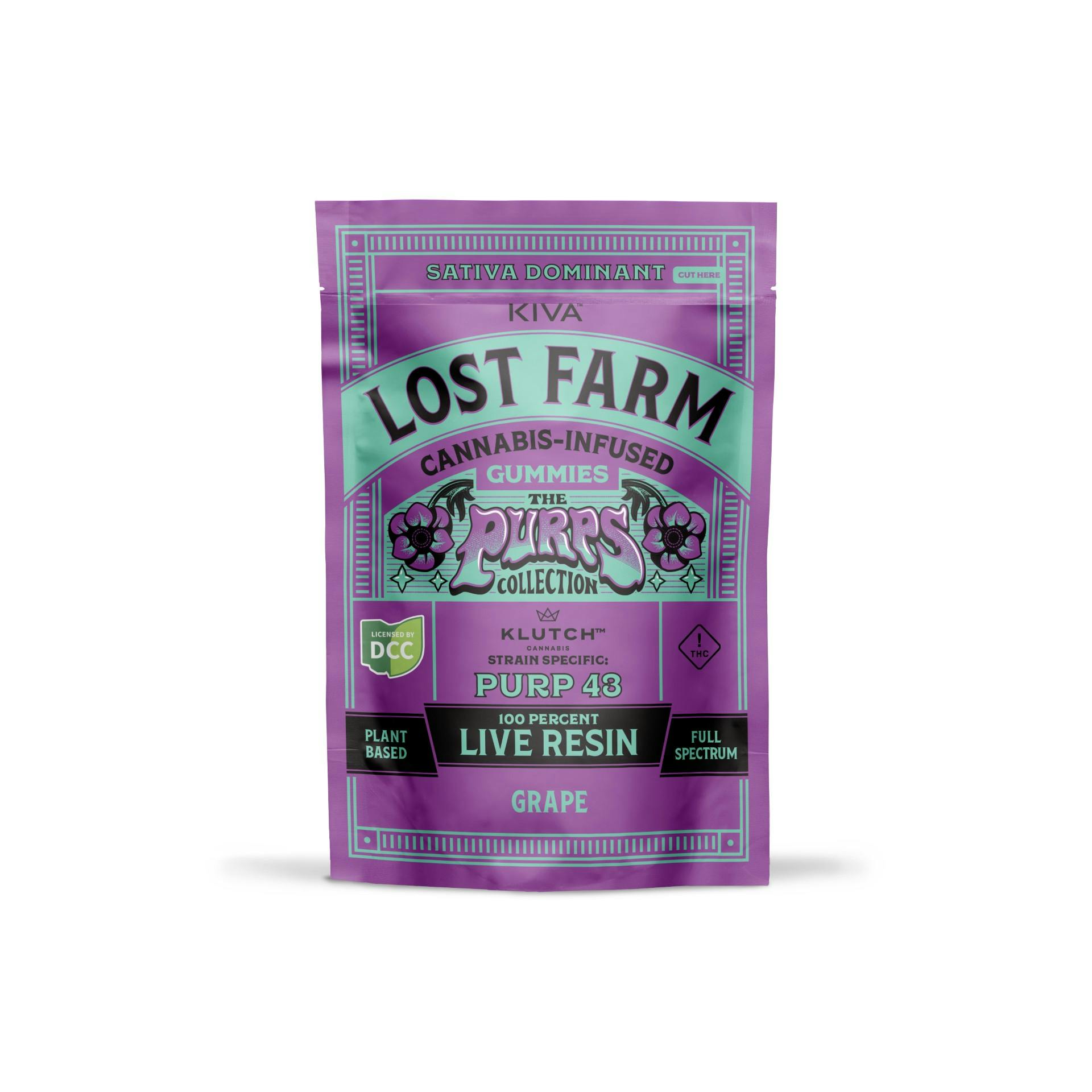 Purp 43 X Grape Live Resin Gummies 10 X