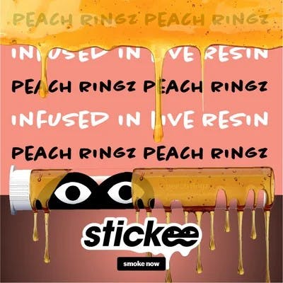 STICKEE STICKEE | PEACH RINGZ - LIVE RESIN PRE-ROLL SATIVA — PRE_ROLLS