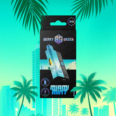 Berry Green - 3g Disposable - Miami Mint - DISPOSABLES by Berry Green at King of Budz