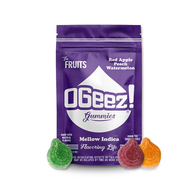 OGeez! Gummies The Fruits Mellow Indica 10pk/100mg (2.8g)
