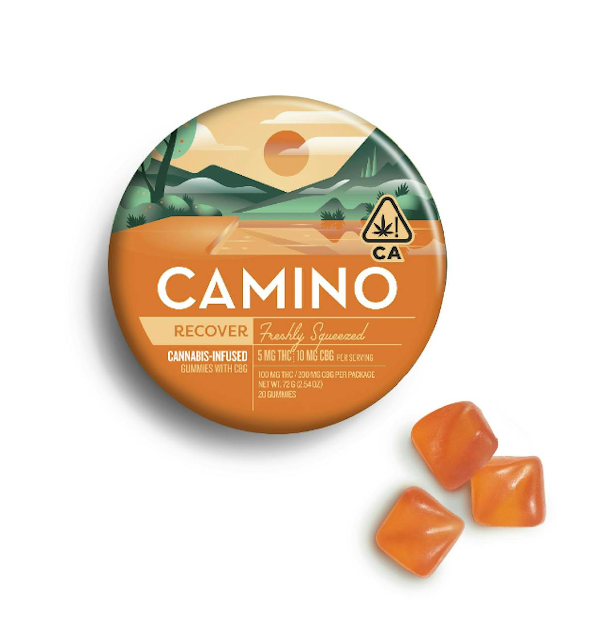 Photo of Camino 2:1 Freshly Squeezed Gummies 100mg 20pk (CBG:THC)
